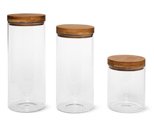 Crofton Glass Canister Set with Bamboo Lids - Aldi — USA - Specials archive