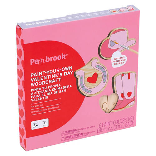 Paint-Your-Own Valentine's Day Woodcraft - Cowgirl