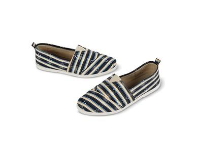 Serra Ladies Memory Foam Canvas Slip-ons
