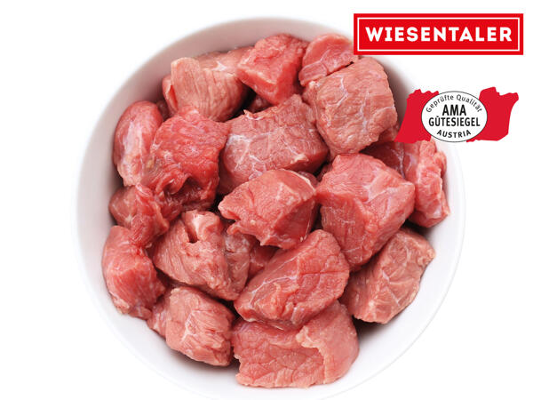Frisches Kalbsgulaschfleisch