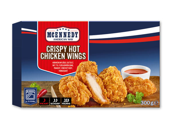 Crispy hot chicken wings