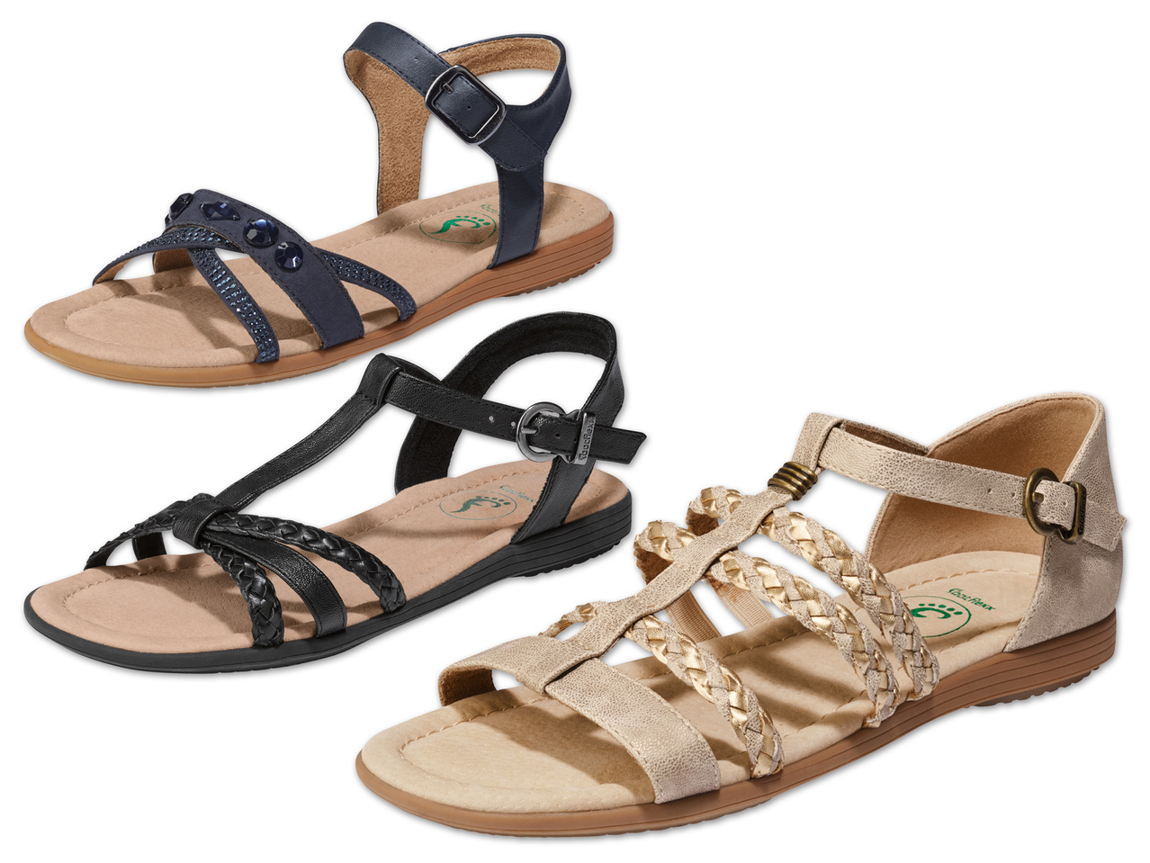 FOOTFLEXX(R) Damen Komfort Sandale1
