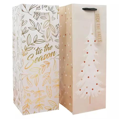 10 Pack Holiday Gift Bags - Nordic