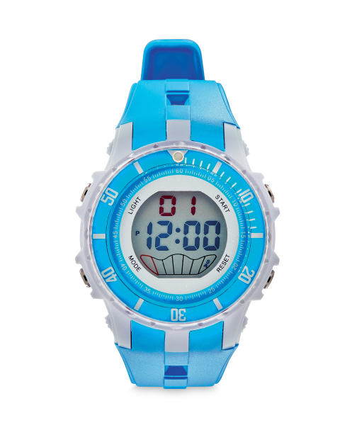 Blue & White Sports Watch