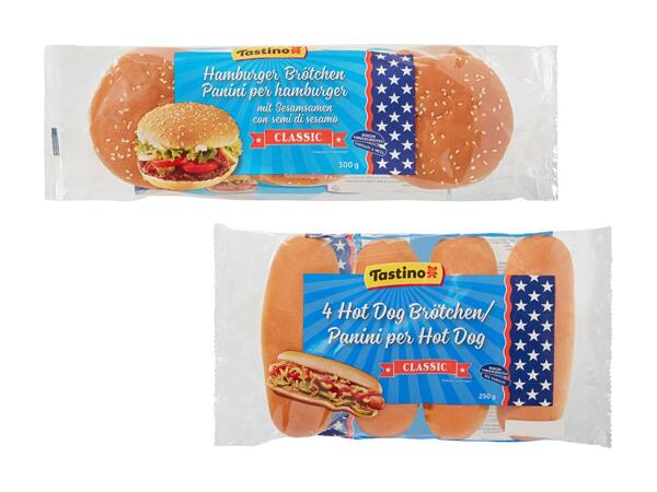 Petits pains pour hamburger/​hot dog