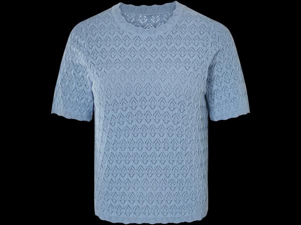 Ladies' short sleeve ajour jumper