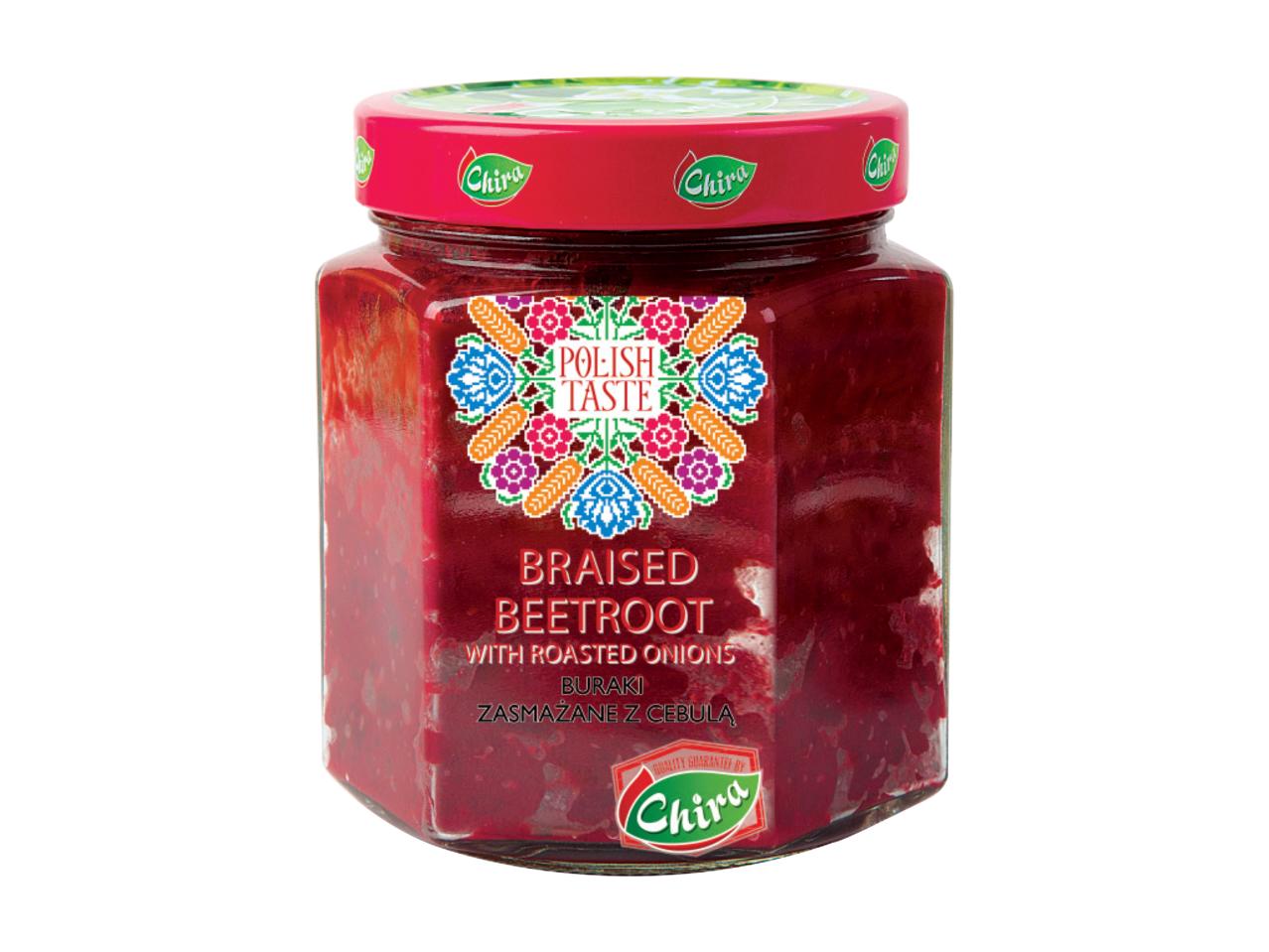 Braised Beetroot with Roasted Onions