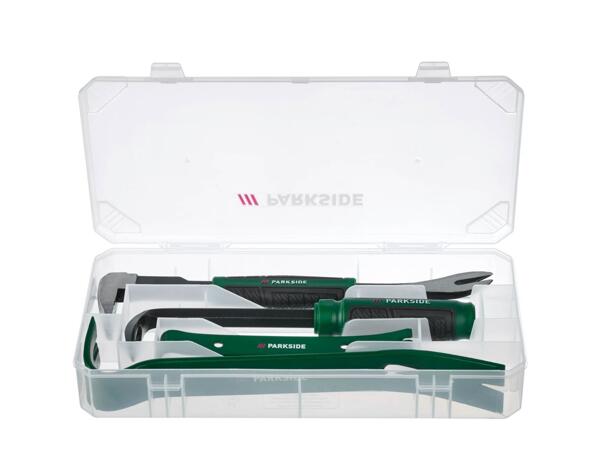 Pry bar & crowbar set, 4 pieces