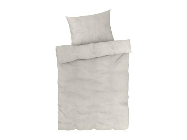 Livarno Home Linen-Blend Bedlinen - Single - Beige
