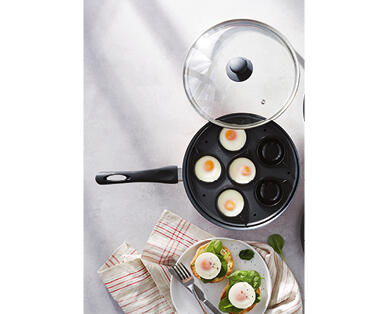 Egg Poacher Pan or Frypan with Glass Lid
