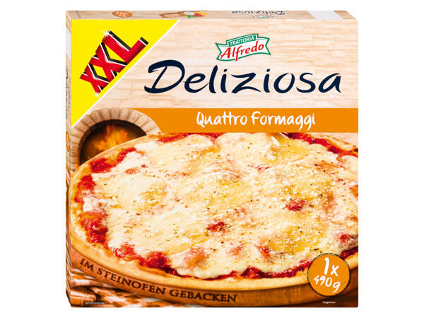 Pizza 4 Käsesorten oder Vegetariana 490 g