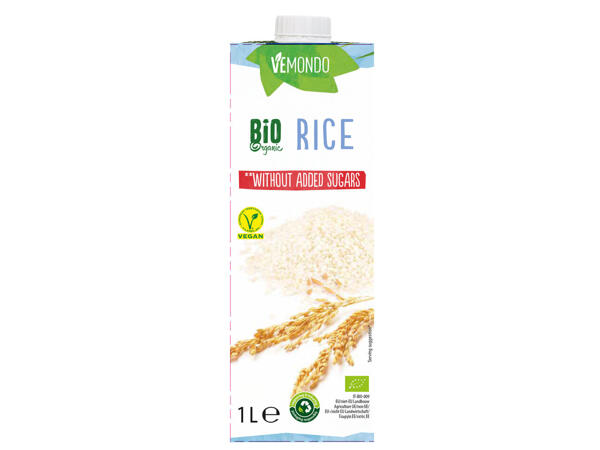 Boisson à l'avoine bio ou boisson au riz bio