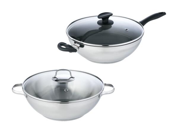 LIVARNO HOME(R) Wokpande/​Wok af rustfrit stål