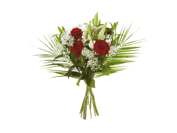 Bouquet élégant de roses et de lys
