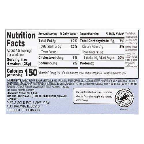 Milk Chocolate Coated Wafer Rolls, 4.41 oz