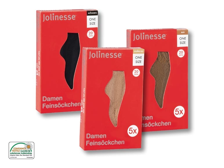 Socquettes fines, 5 paires