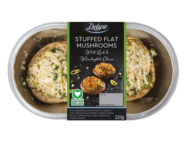 STUFFED MUSHROOMS WITH LEEK AND WENSLEYDALE CHEESE