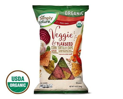 Simply Nature 
 Organic Veggie & Flaxseed Corn Tortilla Chips