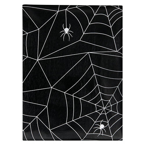 52" X 70" Halloween Vinyl Tablecloth - Spiderwebs