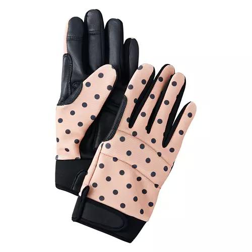 Touchscreen Gardening Gloves - Polka Dots, L