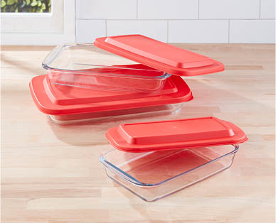 Glass Roasting Dish 3 Piece Set