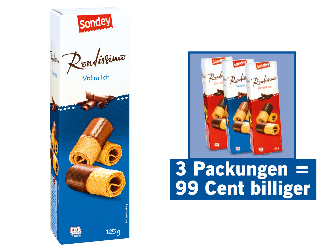 SONDEY Waffelröllchen