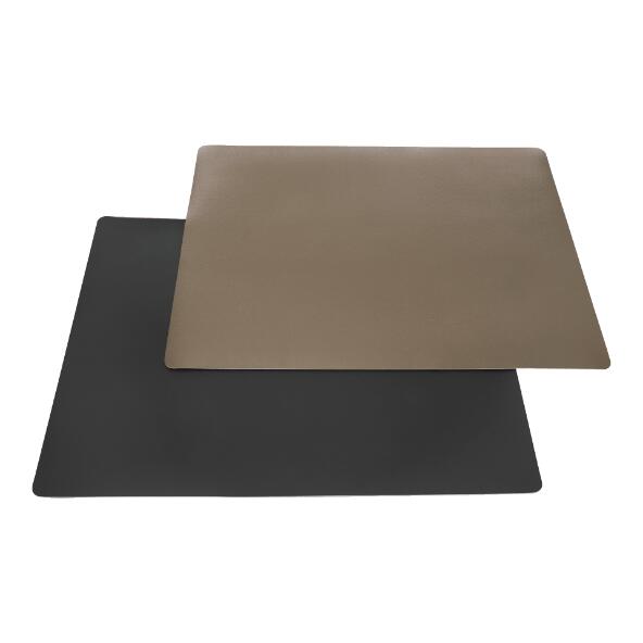 HOME CREATION(R) Sets de table métallisés aspect cuir, 2 pcs