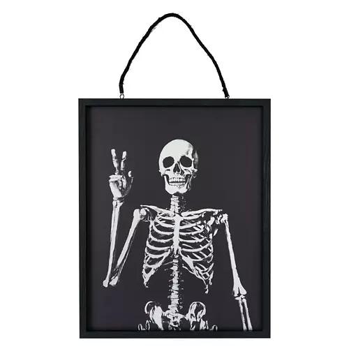 Halloween Reversible Wall Sign - Trick/Skull