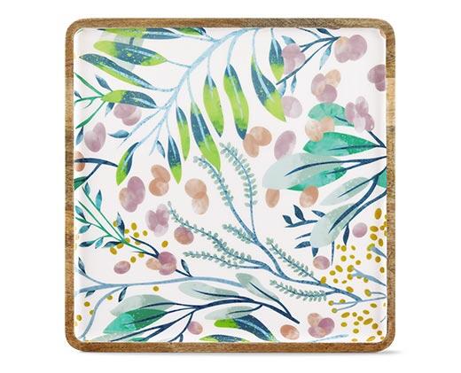 Crofton 
 Enameled Wood Serving Tray