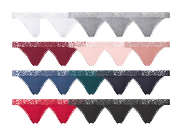 Strings en dentelle, lot de 5