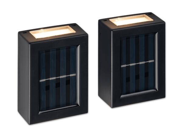 LED-Solar-Außenwandleuchte, 2 Stück