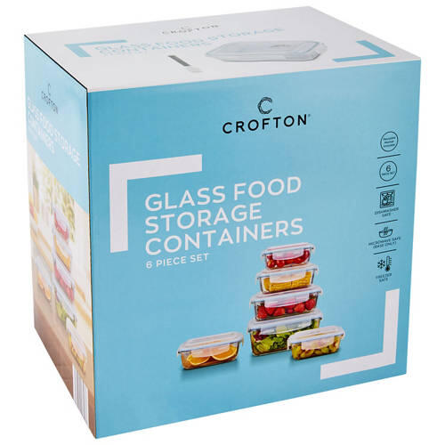 Assorted Glass Food Storage Containers 6 Piece Set