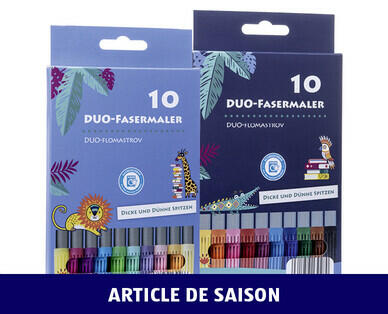 FEUTRES DUO, 10 PIÈCES