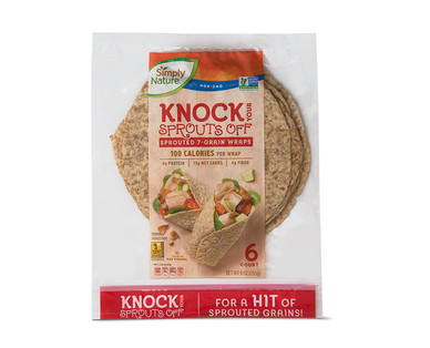 SimplyNature Knock Your Sprouts Off Sprouted 7 Grain Wraps