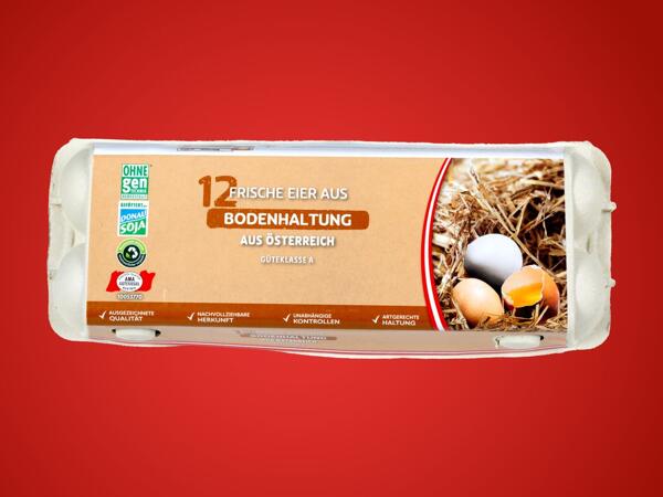 Eier aus Bodenhaltung 12 Stk.