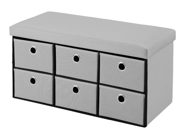 Livarno Grey Storage Ottoman