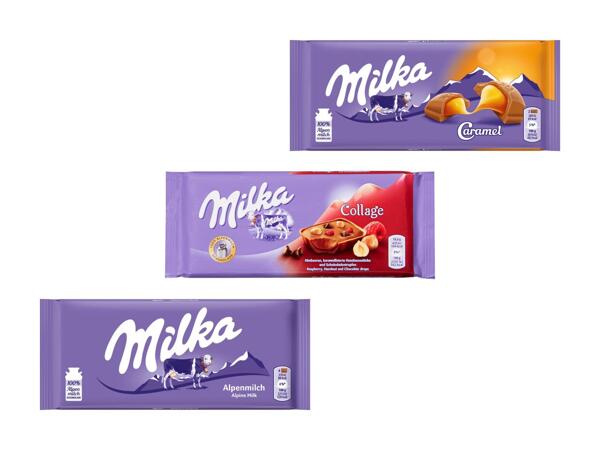 Tablettes de chocolat Milka