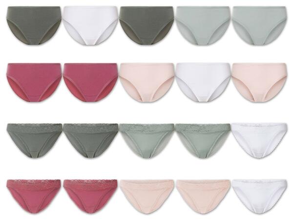Damen Slip mit Spitze/Hipster, 5 Stück