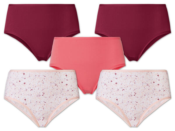 Damen Slips mit hoher Taille, 5 Stück