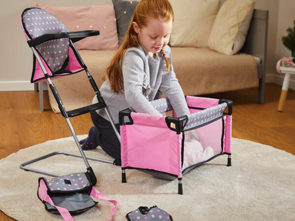 Bayer Puppenbett und Hochstuhl-Set