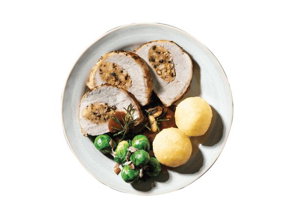 Frisches Schweine-Karree mit Trüffel-Pilz-Füllung