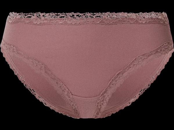 Ladies' Ribbed Briefs with Lace