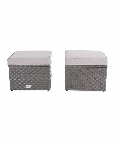 Anthracite Rattan Stools