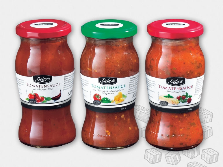 Hochwertige Tomatensaucen sort.
