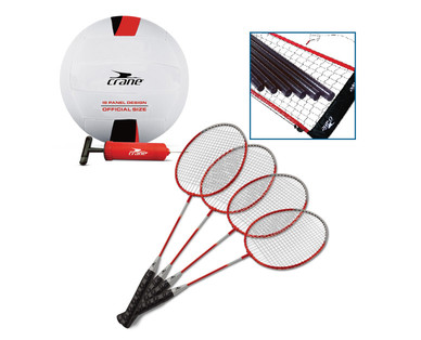 Crane Premium Volleyball and Badminton Set