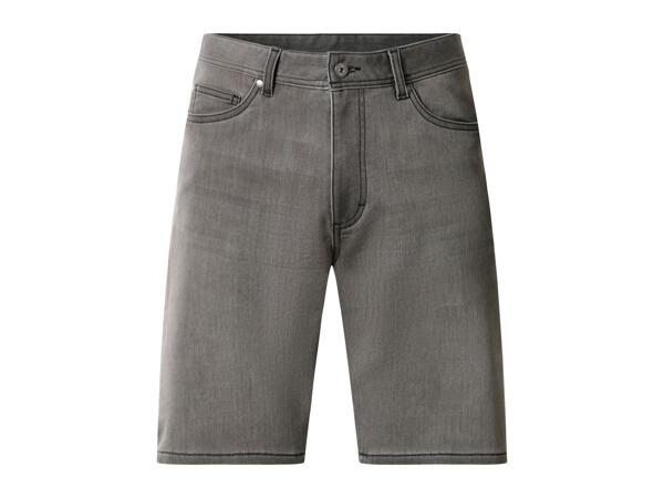 Grey Jersey Denim Shorts