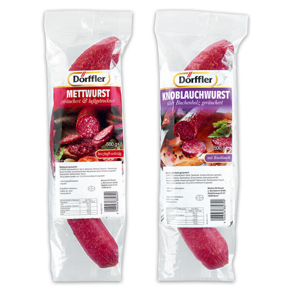 Mettwurst / Knoblauchwurst