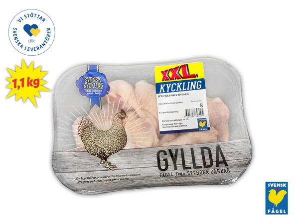 Färska kycklingvingar