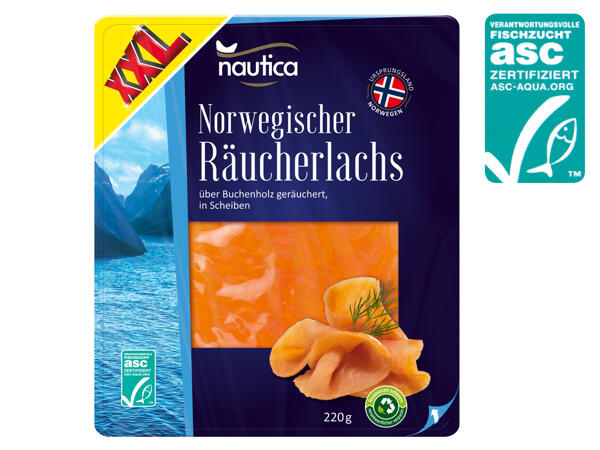 Nautica ASC Norwegischer Räucherlachs 200 g + 20 g gratis