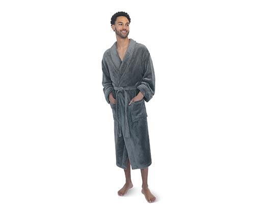 Royal Class Men's Micro Plush Bathrobe